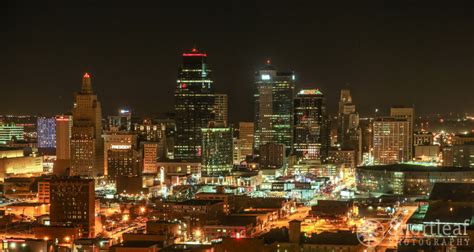 Kansas City Skyline At Night Shortleaf