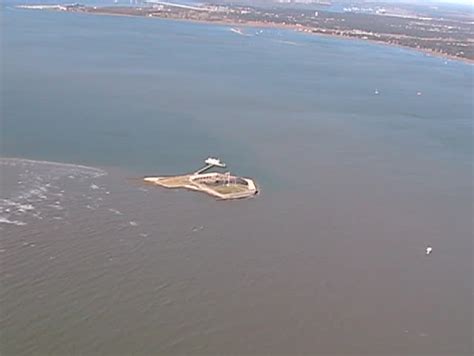 Aerial View Of Fort Sumter In Charleston Stock Footage Video 100135