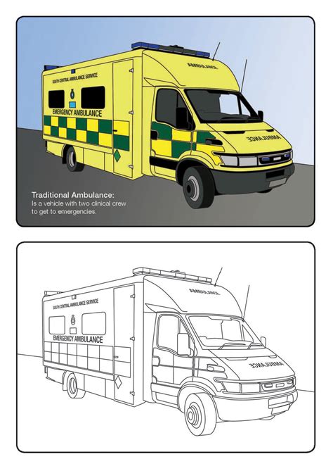 Download and print these ambulance coloring pages for free. Colouring in | SCAS Kids