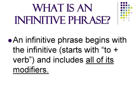 Many different modifiers can be added to a noun phrase, adding additional information to the. The Infinitive and the Infinitive Phrase - презентация онлайн