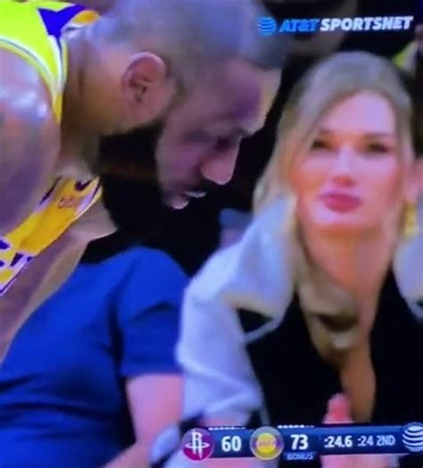 Fans Spotted Lebron James Being Closely Watched By A Female Fan Sat