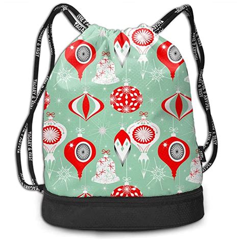 Drawstring Backpack Christmas Balls Bags Drawstring Bags