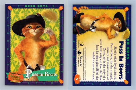 Puss In Boots 5 Shrek The Third 2007 Inkworks Trading Card