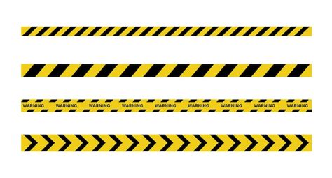 Premium Vector Warning Tape On White Background Black And Yellow Line