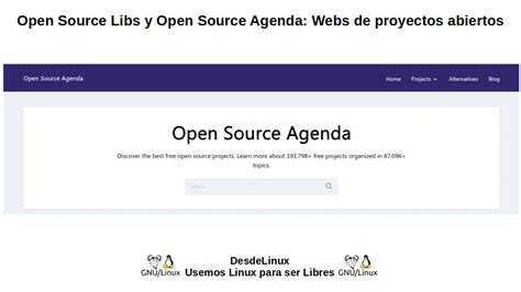 Open Source Libs Y Open Source Agenda Webs De Proyectos Abiertos