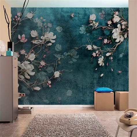 Wall Mural White Flowers And Roses