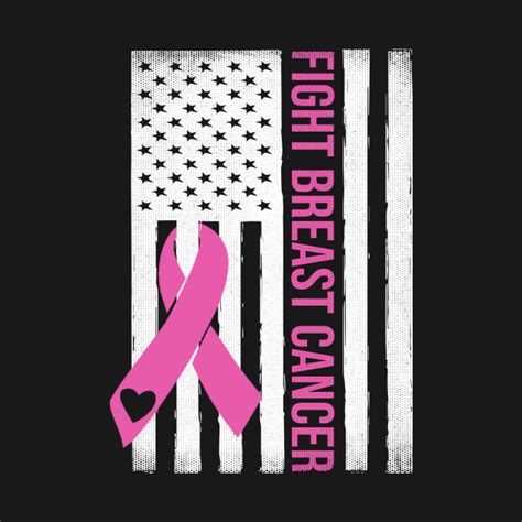Fight Breast Cancer Usa Flag Breast Cancer Awareness Month Usa Flag Breast Cancer Awareness