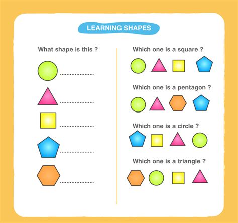 Printable Shapes Worksheets Grade 1