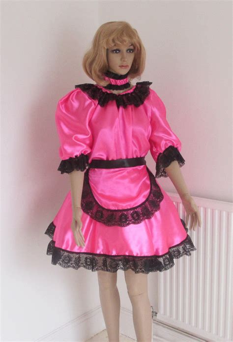 Stunning Hand Made Hot Pink French Maids Uniform Not A Fancy
