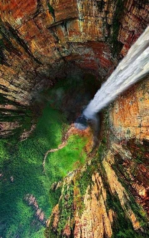 Aerial View Of Angel Falls Venezuela Waterfall Angel Falls