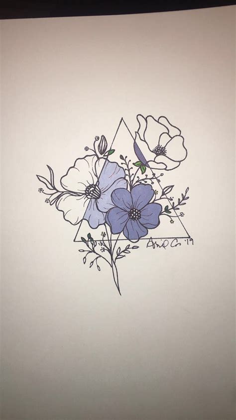 easy aesthetic flower drawing imagesee