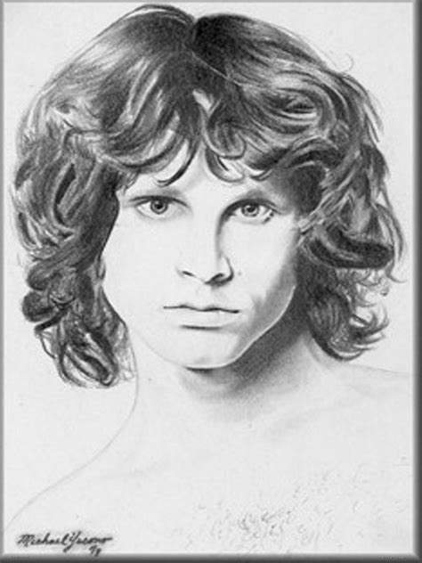 Jim Morrison Drawing By Michael Yacono