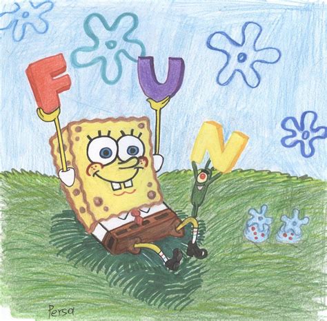 Spongebob And Plankton Fun By Spongepersa On Deviantart Spongebob