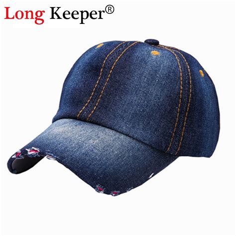 Classic Denim Caps For Men Women Distressed Wearing Baseball Cap Brand