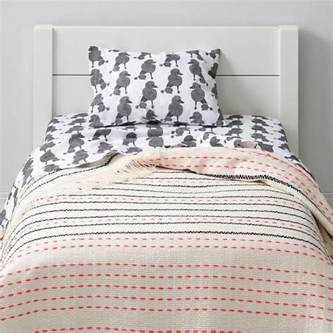 My room is all grey, black and white with touches of pale pink because as soon as i saw this blanket i tend t buy my bedding and cushions from primark, asda and matalan. Poodle Party Toddler Bedding | The Land of Nod and ...
