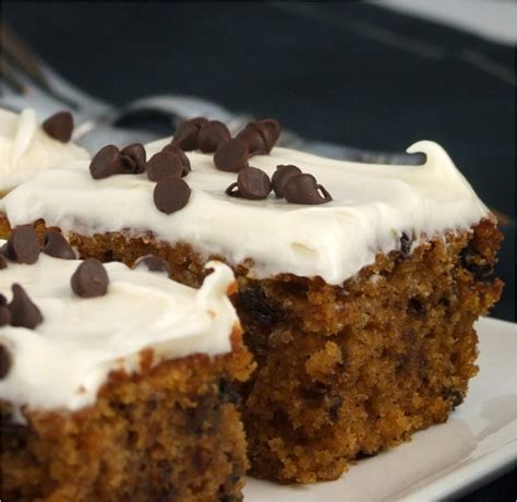 Taste Chocolate Chip Pumpkin Cake With Cream Cheese Frosting