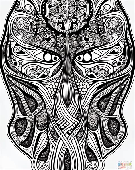 Dark Beauty Horror Coloring Page · Creative Fabrica
