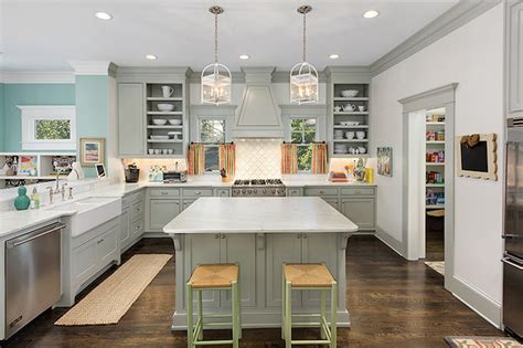 This kitchen cabinetry was created with the concord door style in maple finished in white with bronze glaze. Grey Cabinets - Contemporary - kitchen - Benjamin Moore ...