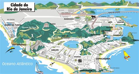 City Map Of Rio De Janeirobrazil Tourist Map Rio Tourist