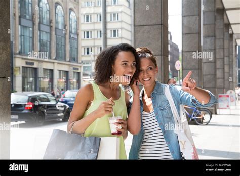 Germany Berlin Young Women In The City Stock Photo Alamy