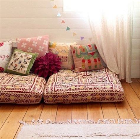 Cute Bohemian Floor Pillow And Chusions Decorating Ideas In With Images Cushions On