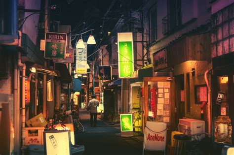 Wallpaper Japan City Street Night Road Evening Town