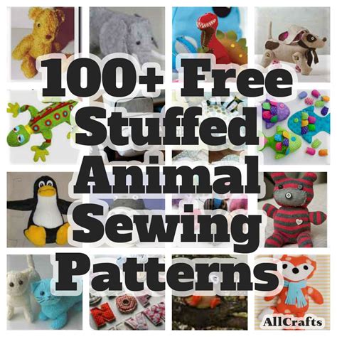 100+ free stuffed animal sewing patterns