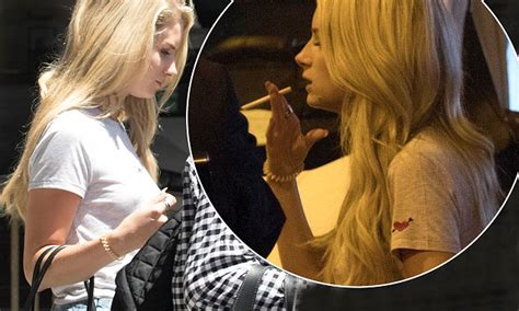 Lottie Moss Enjoys Cigarette At Malaga Airport Daily Mail Online