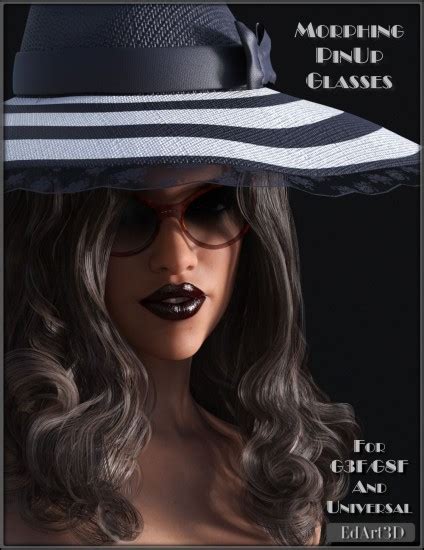 Morphing Pinup Glasses For G3fg8f And Universal Prop Daz Studio