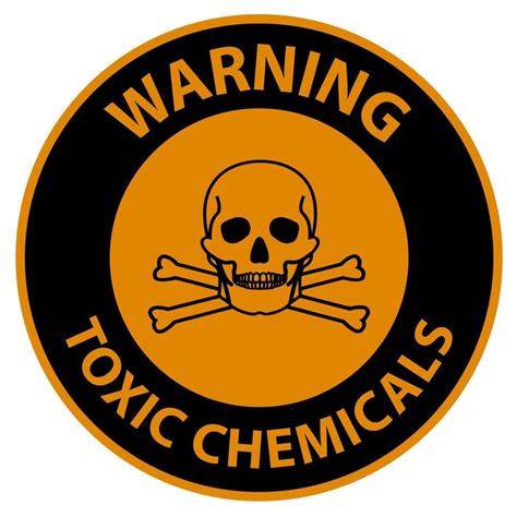 Warning Toxic Chemicals Symbol Sign On White Background 5545665 Vector