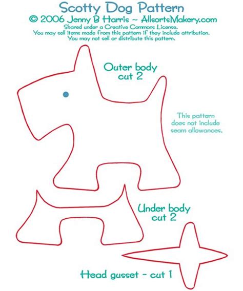 Softie Scotty Dog Dog Sewing Patterns Sewing Stuffed Animals