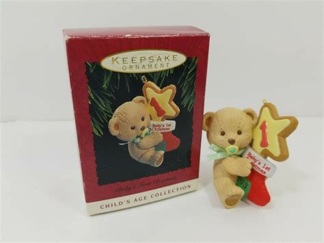 1993 Babys First Christmas Hallmark Keepsake Ornament Teddy Bear
