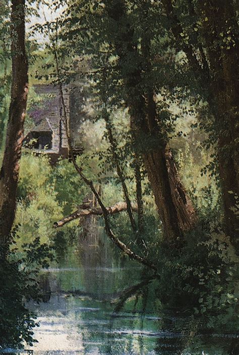 Pond In Veules Painting Vasily Polenov Oil Paintings