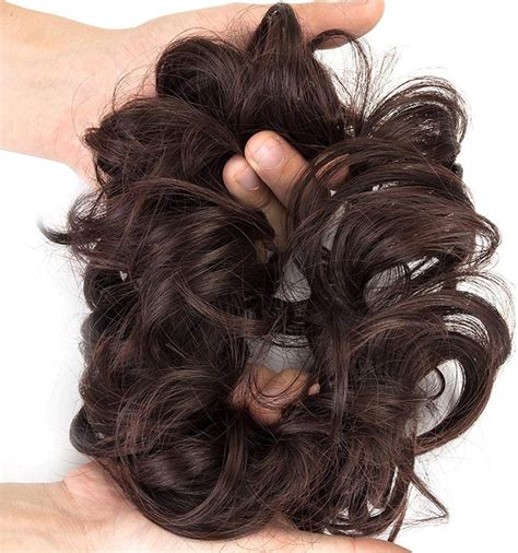 Kup donut hair bunna ebay. Hair Bun Extensions Wavy Curly Messy Donut Chignons Hair ...