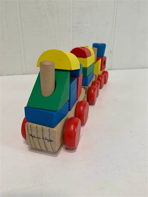 Melissa And Doug Wooden Stacking Train In 2022 Melissa And Doug Stacking