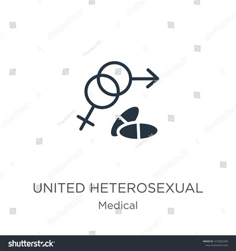 United Heterosexual Icon Vector Trendy Flat Stock Vector Royalty Free
