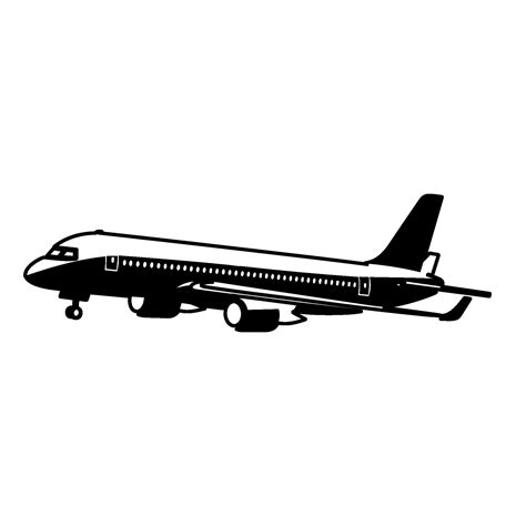 Airplane Silhouette Vector Clipart 29565156 Vector Art At Vecteezy