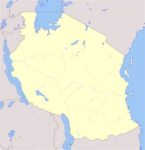 Blank Map Of Tanzania Map Tanzania Wikimedia Commons