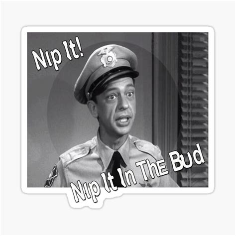 People Call Me Day T Barney Fife Nip It Interesting Sticker By