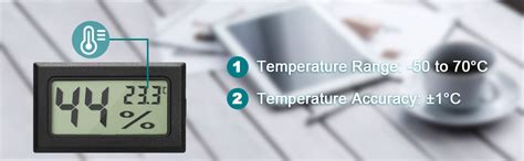 5 Pack Temperature Humidity Meter Eeekit Lcd Digital Instant Read