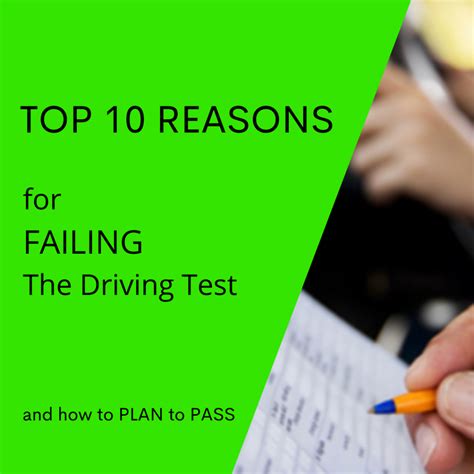 top 10 reasons for failing the driving test theory test practice