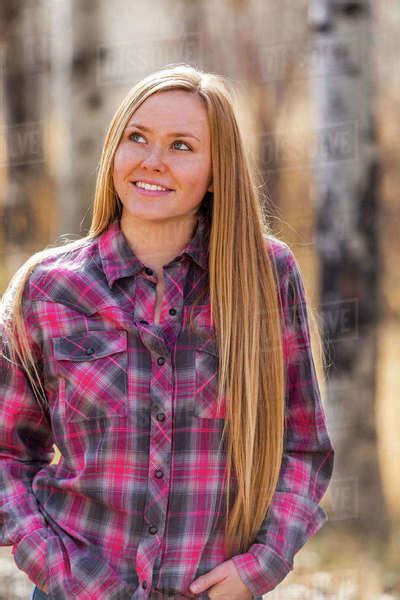 Portrait Of Smiling Teenage Girl Stock Photo Dissolve