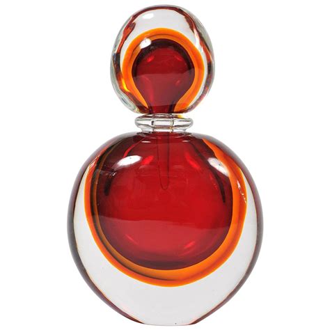 Large Italian Murano Glass Perfume Bottle And Stopper At 1stdibs