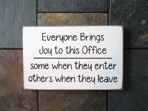 Everyone Brings Joy To This Office Wood Sign Co Worker T Etsy