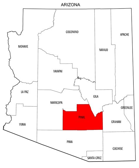 Arizona County Map Printable State Map With County Lines Diy