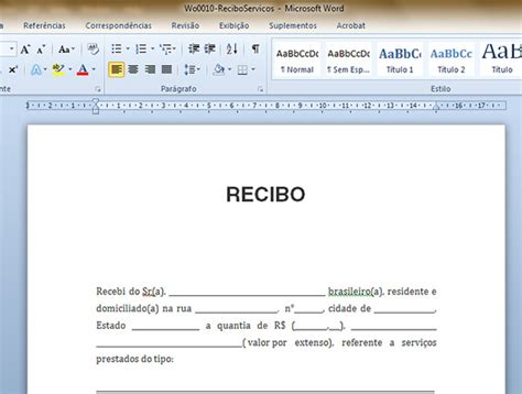 Modelo De Recibo Em Word Com Logo Produtividade Site De Vendas Vrogue