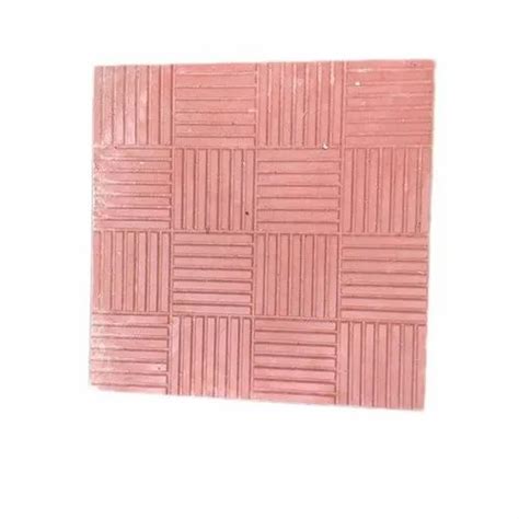 Red Porcelain Square Chequered Tiles Size Medium Thickness 6 8 Mm