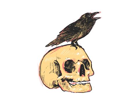 Crow And Skull By Arisrach On Dribbble