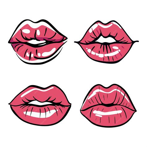 Premium Vector Female Sensual Mouth Seduction Of Lips