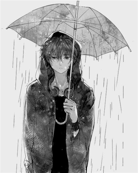 Anime boy in rain gif. Rain | via Tumblr uploaded by Lupe (*^^*) on We Heart It